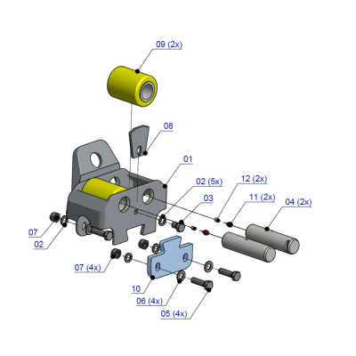 Sworzeń rolki (hakowiec Hyva Lift)