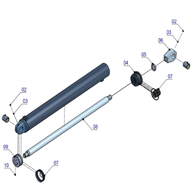 Zestaw uszczelnień siłownika głównego - 20T (hakowiec Hyva Lift)